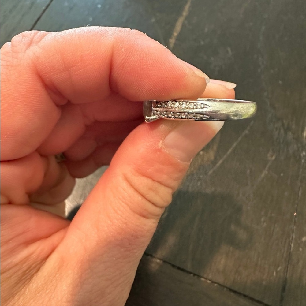Silver Split Engagement Ring - image 3
